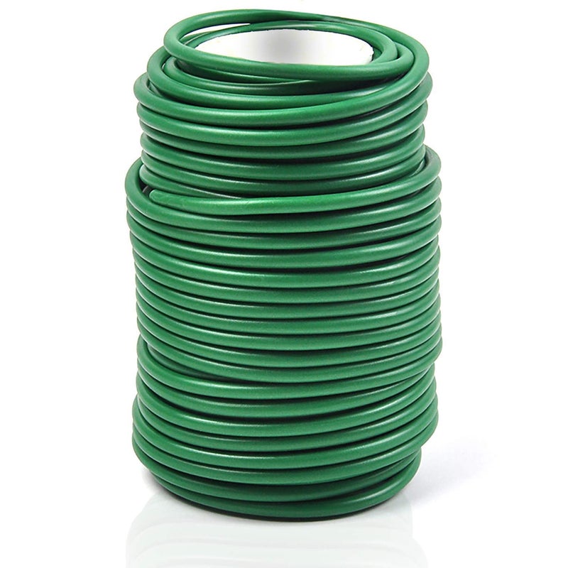Decoroca Soft Plant Ties for Support - 65.6' Reusable Waterproof Plant Wire, 3.5mm Garden Twist, for Indoor & Outdoor Plants and Home Organizingï¼ˆ1pc/Greenï¼‰ - Image 1